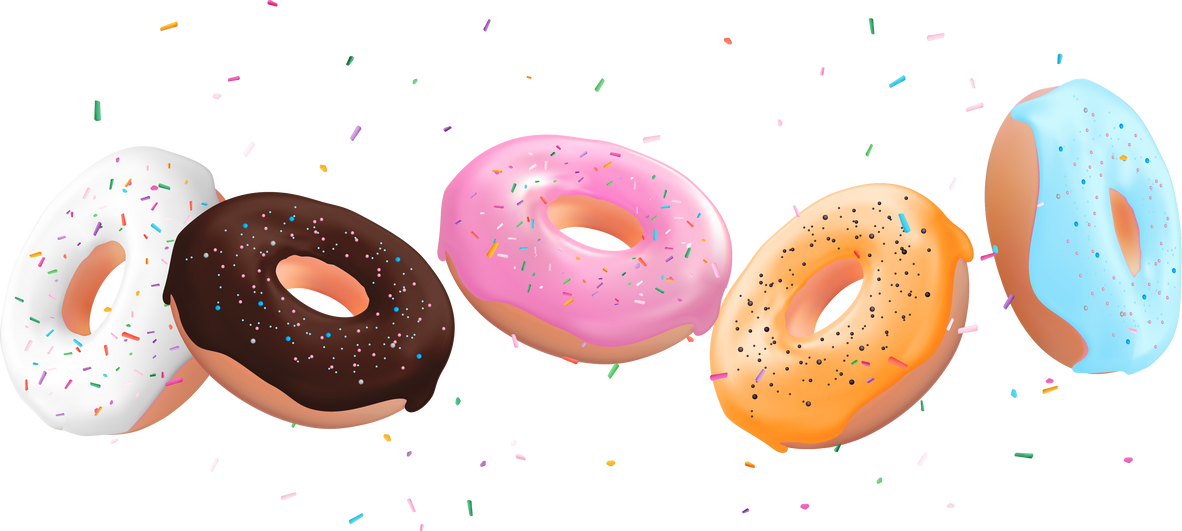 Sweet Donuts 3D Illustration